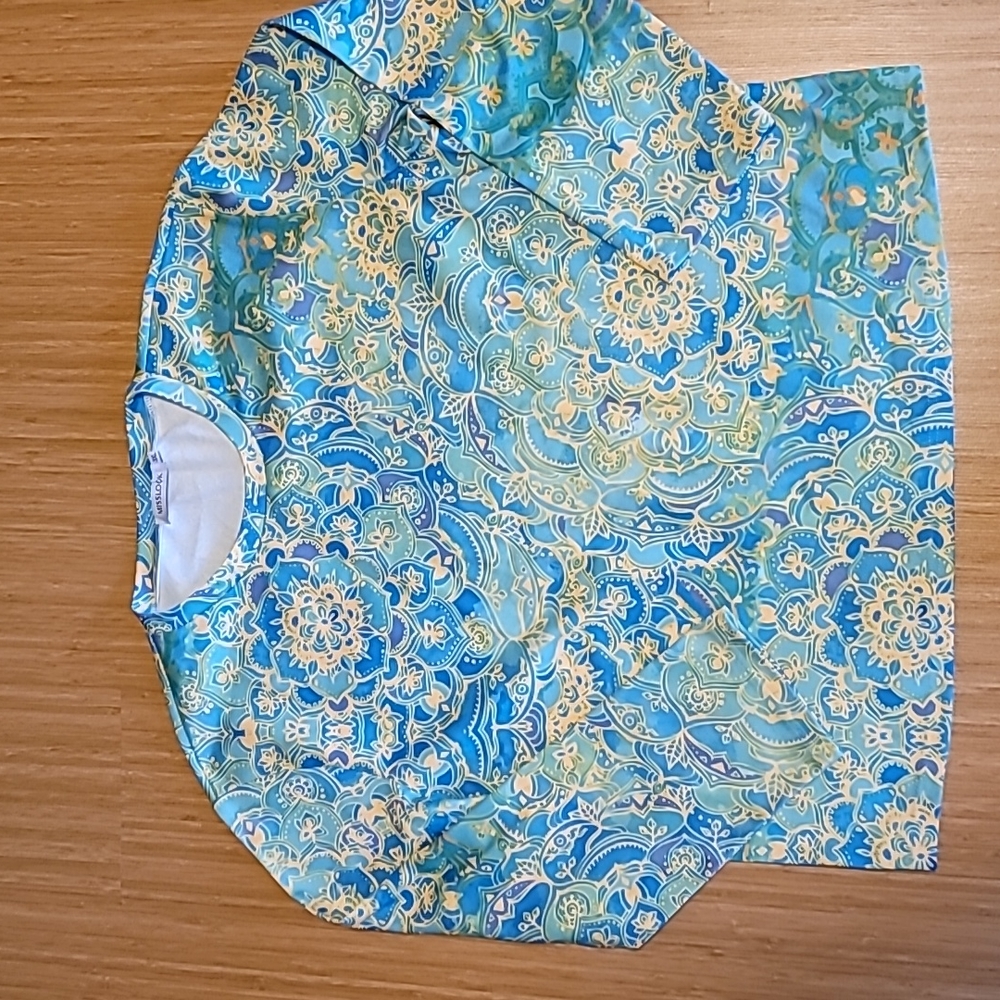 Misslook paisley print shirt with 3/4 length sleeves size 3X